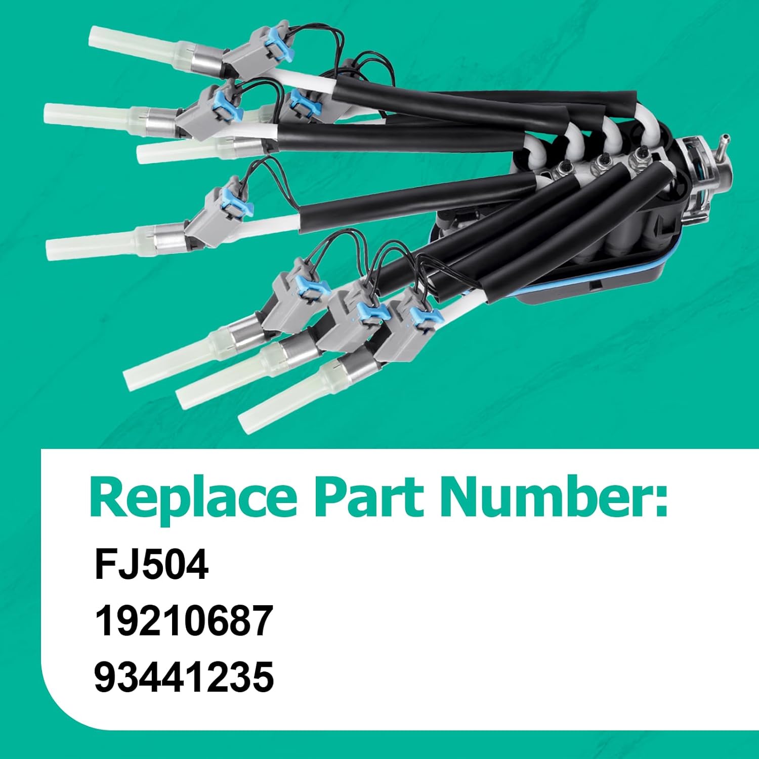 FJ504 Spider Fuel Injector Compatible with Express Tahoe Savana Suburban Yukon C1500 K1500 P30 8 Cylinder