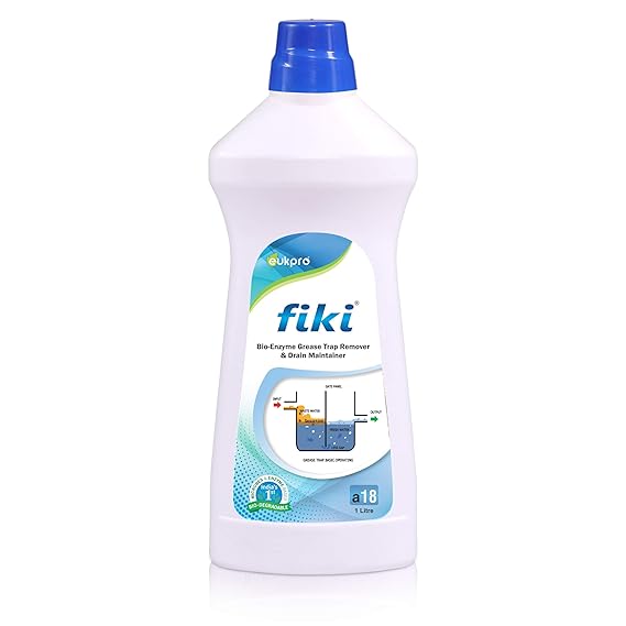 FIKI - A18 Bio-Enzyme Grease Trap Remover & Drain Maintainer |Bioculture for Septic Tank | Compost maker | 1000 ml