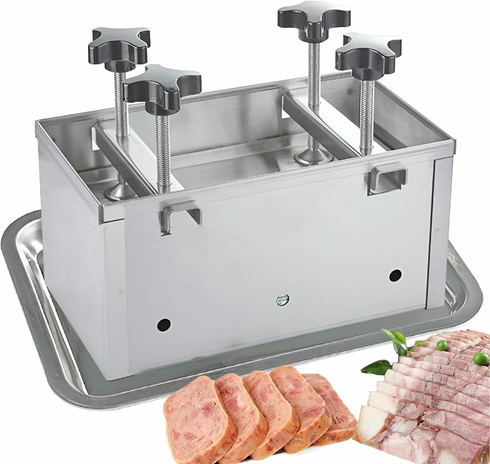 Stampo per pressatura della Carne in Acciaio Inossidabile, per Hamburger con Dispositivo di pressurizzazione a Doppia Vite, Stampo per pressatura del prosciutto per Hamburger, Manzo