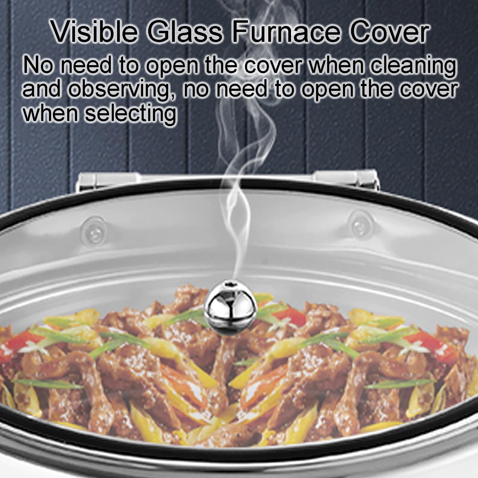 Elektrisches Chafing Dish Set, 9L Buffet Speisenwärmer mit einstellbarer Temperaturregelung, Edelstahl, Sichtbarer Deckel, Inklusive Wasserpfanne für Gastronomie und Events