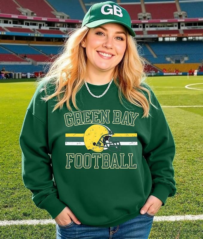 LOTUCY Football Sweatshirt Women Game Day Team Fans Heart Pullover Tops image 3