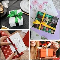 Vista 4 de KMER LIFE 1-1/2" Wide x 50 Yards White Single Faced Polyester Satin Ribbon - Perfect for Wedding Decor, Wreaths, Crafts, Gift Wrapping & Other