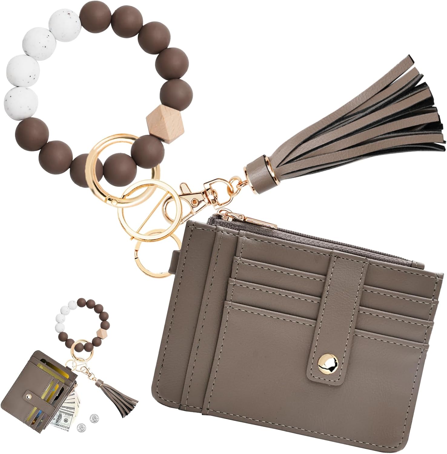 KNGITRYI Wallet Keychain Wristlet for Women,Slim Bahrain Ubuy