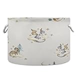 xigua Cute Dragon Cotton Rope Storage Basket with Handles Large Baby Laundry Basket Round Collapsible Blanket Basket Shelf Closet Organizer for Nursery Toys Clothes