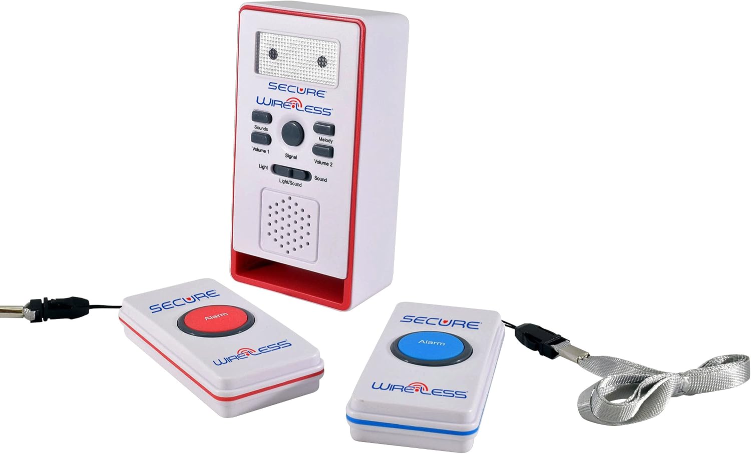 Secure SWCB-2S Wireless Two Patient Call Button and Caregiver Pager Nurse Alert System - 500+ ft Range - Elderly, Disabled, Bedridden Help and Emergency Safety Aid