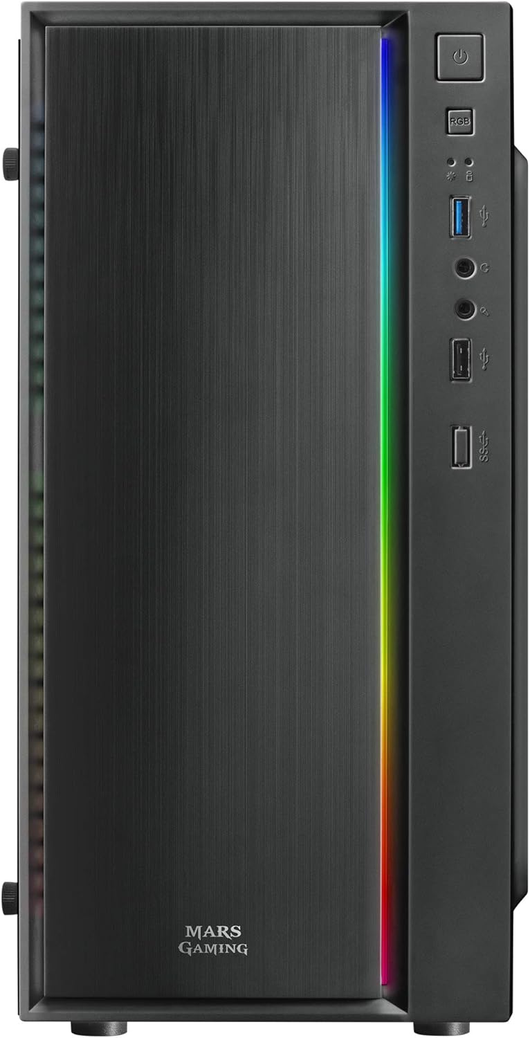 Mars Gaming MCM, MicroATX Compact PC Case, 16 Modes ARGB, Fan 8 cm, Black, MicroATX / Mini-ITX - Image 5