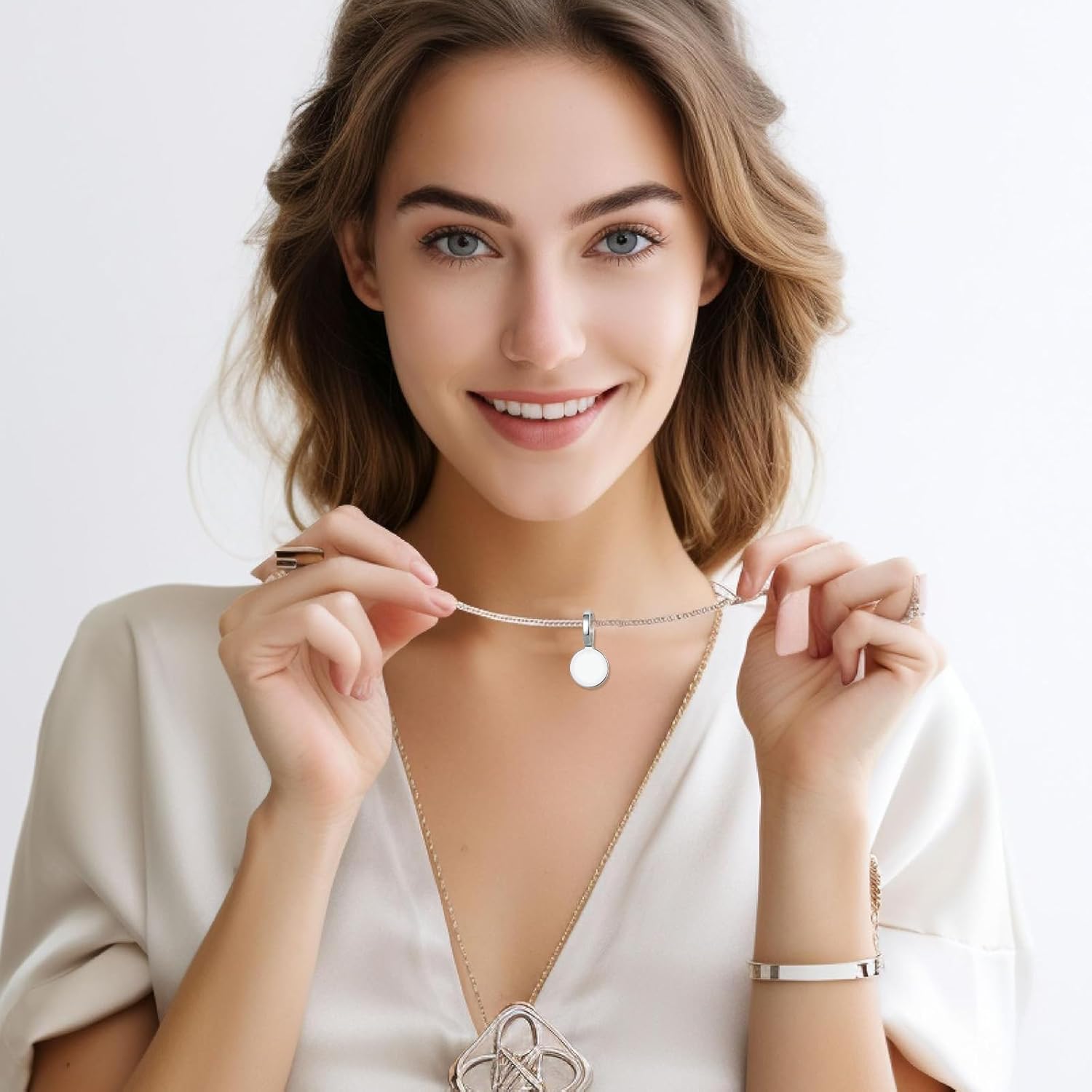 100pcs Silver Alloy Flat Pad Bails for Jewelry Making, DIY Craft Pendants, Charms, Connector Hanger, Glue On Pendant Bails - Image 2