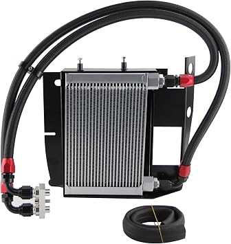Upgrade 25 Row Oil Cooler Kit Compatible with BMW 3 SERIES 335I E90 E91 E92 E93 N54 Aluminum Silver