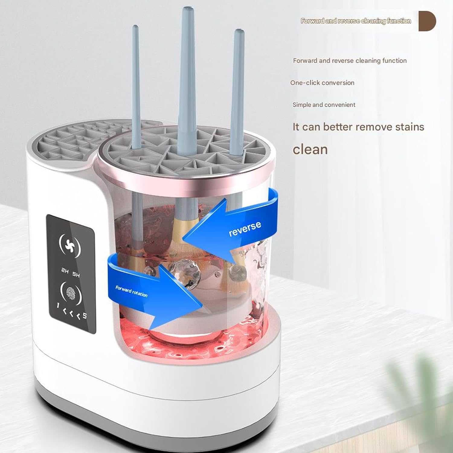 Universals Cosmetic Brush Washer Cleansing Device For Multiple Size Easy Assembly Not Require Extra Tool Makeup Brush-Cleaner
