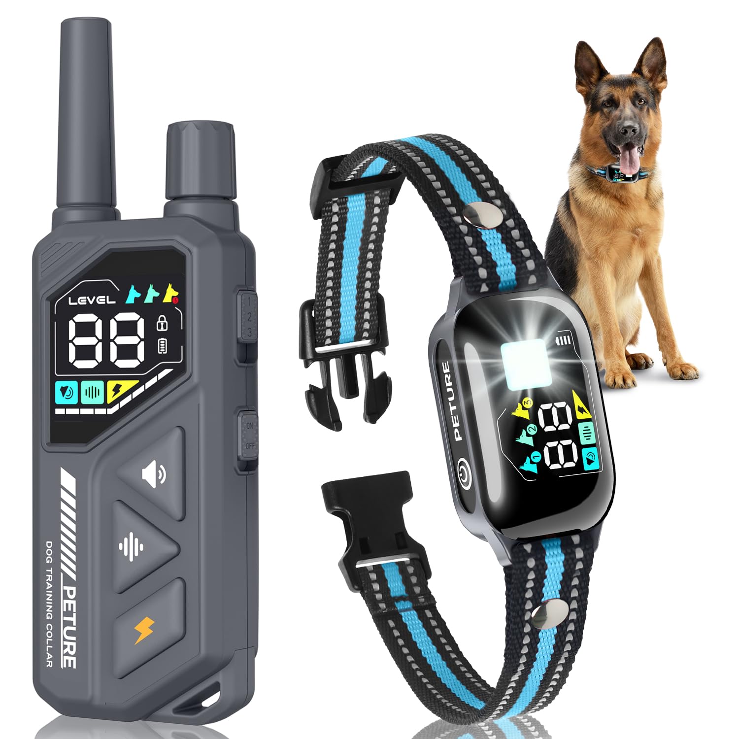 Dog Trainer Collar with Remote - IPX7 Waterproof Dog Training Collar with Beep Vibration Static No Static Modes