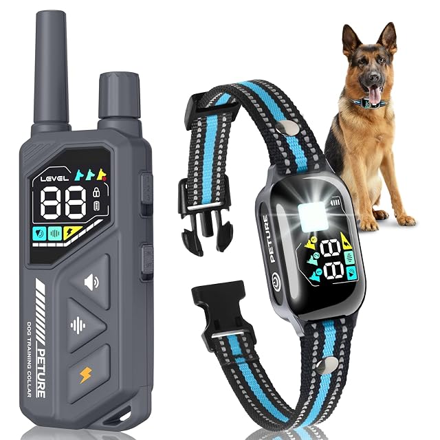 Dog Trainer Collar with Remote - IPX7 Waterproof Dog Training Collar with Beep Vibration Static No Static Modes