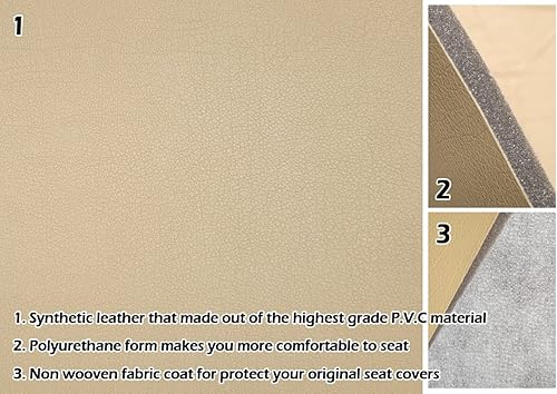 Miniatura 4 de Iggee Fundas de asiento delantero de cuero artificial hechas a medida para Porsche Boxster 1997-2004