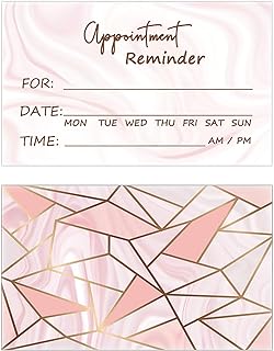 RXBC2011 Appointment Reminder Cards Marble pink and gold Pack of 100