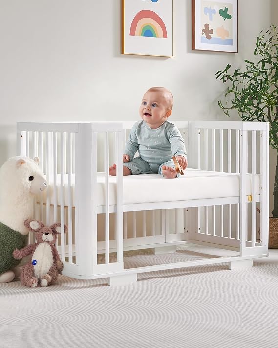 Breathable Crib Mattress, Baby Safety Alliance Verified, CertiPUR-US and Oeko-TEX Approved, Standard Full Size for Crib & Toddler Bed, Waterproof Machine Washable Cover, 52 x 27.6