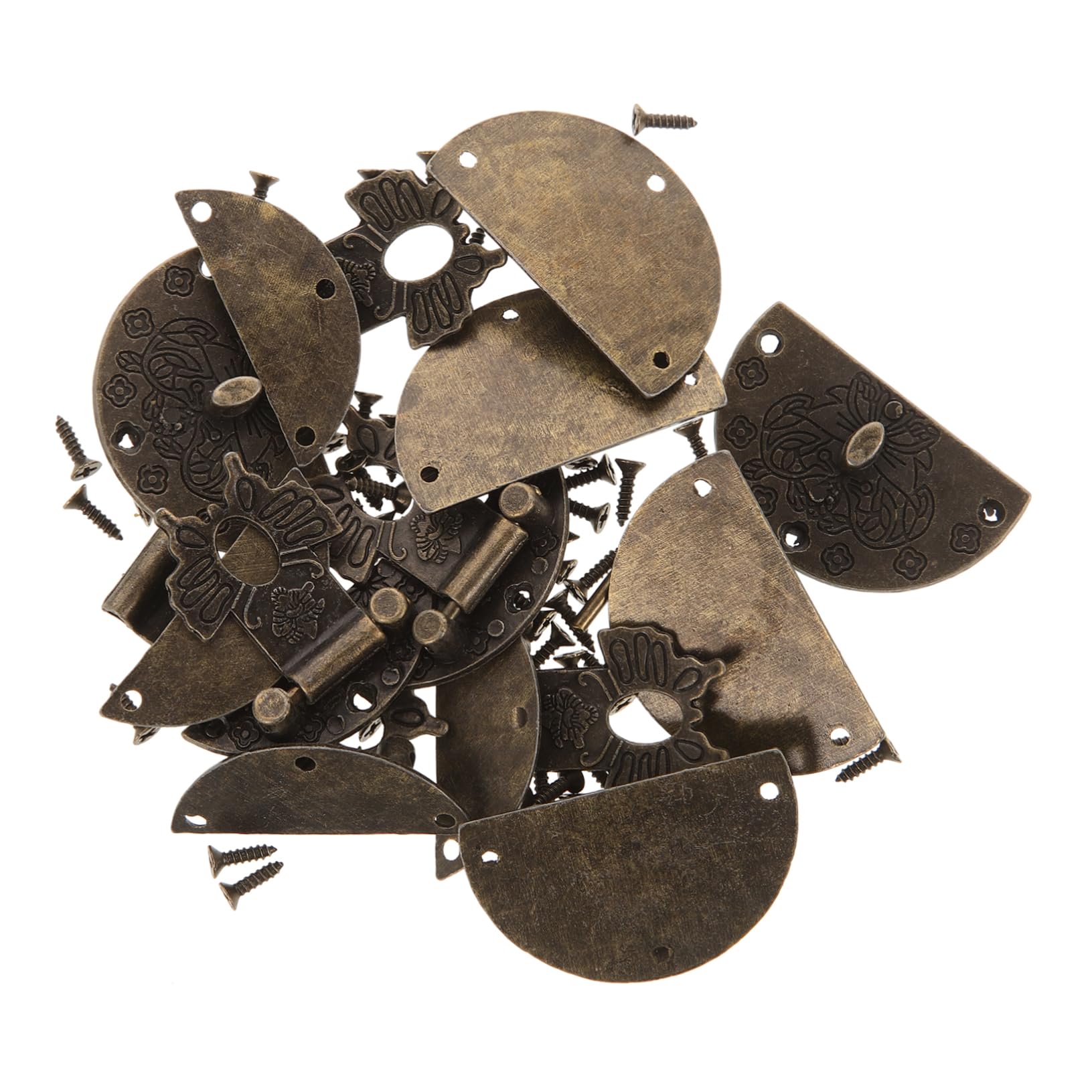 FUNOMOCYA Metal Hasp Buckle for Jewelry Box 6pcs Vintage Style Latch Alloy Construction