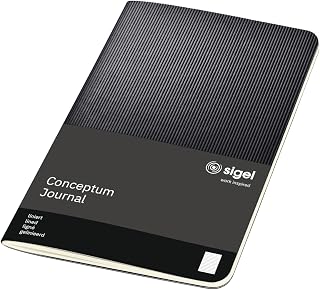SIGEL CO865 Journal, approx. A6, lined, softcover, Black - Conceptum