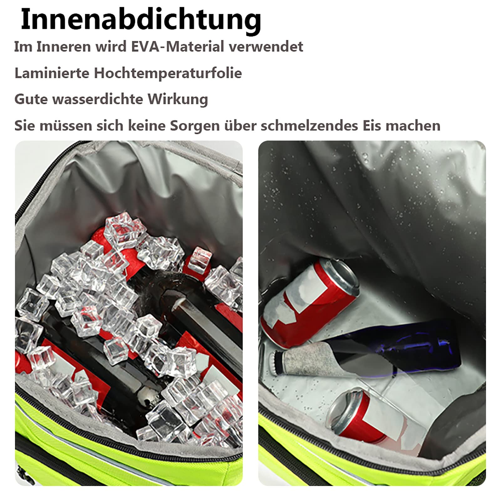 33L Kühltasche Gross, Wasserdichten Isolierter Rucksäcke Cooler Bag, Kaltes Bier Picknick Rucksack Mit Kühlfach, Picknickkorb 2-4 Personen, Mobiler Kühlschrank Fürs Auto (Blau)