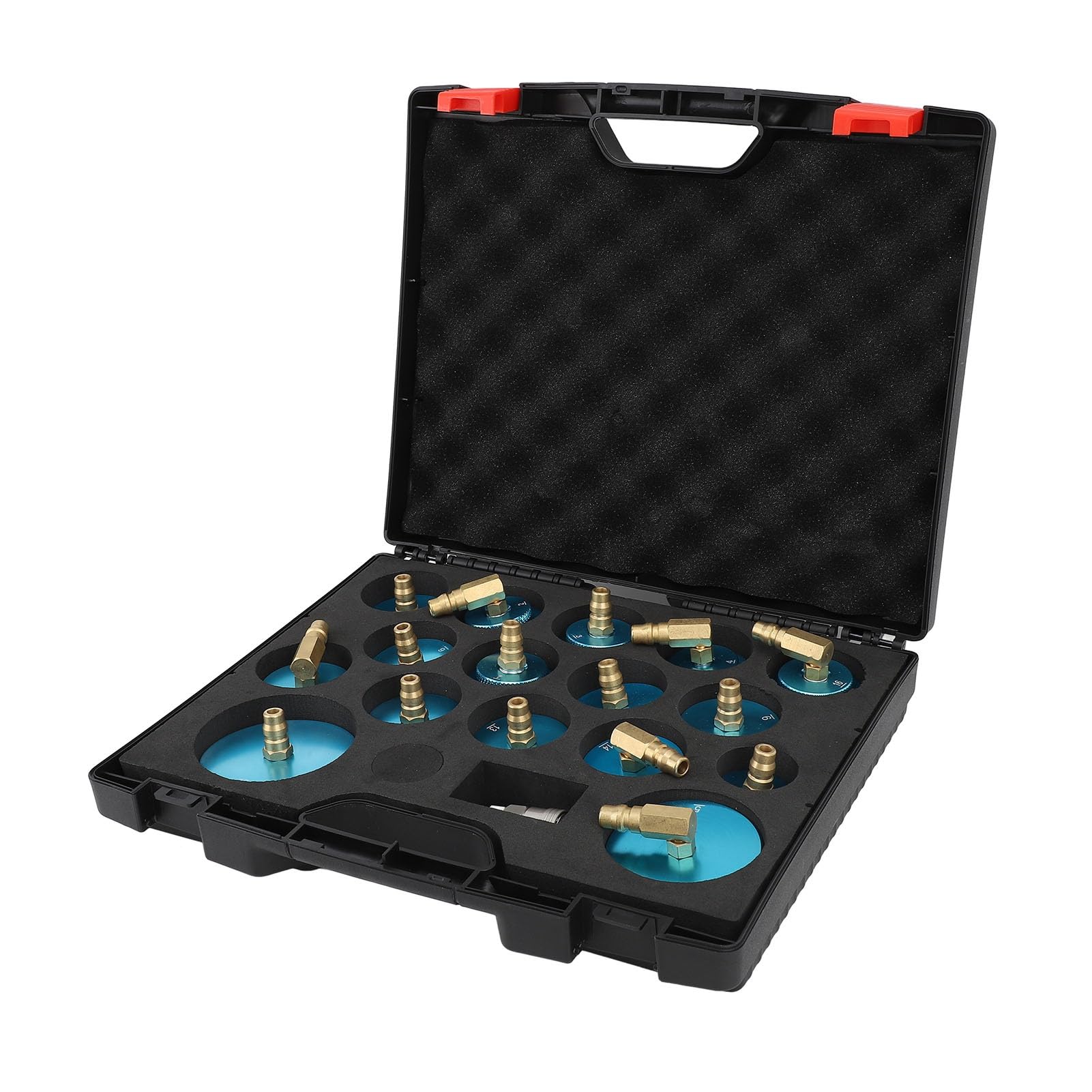 17 - teiliges Hauptzylinder - Adapter - Set, Bremsflüssigkeits - Entlüftungswerkzeug aus Aluminiumlegierung mit Schnellanschluss für, deutsche, japanische, koreanische und