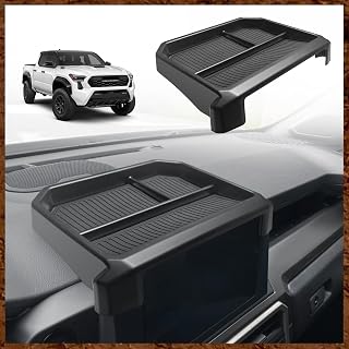 Dashboard Storage Box Compatible with 2024-2026 Tacoma&2025 2026 4Runner Accessories Center Console Organizer w/8-inch Screen for SR SR5 TRD PreRunner TRD Sport Off-Road Pro Trailhunter(Black)