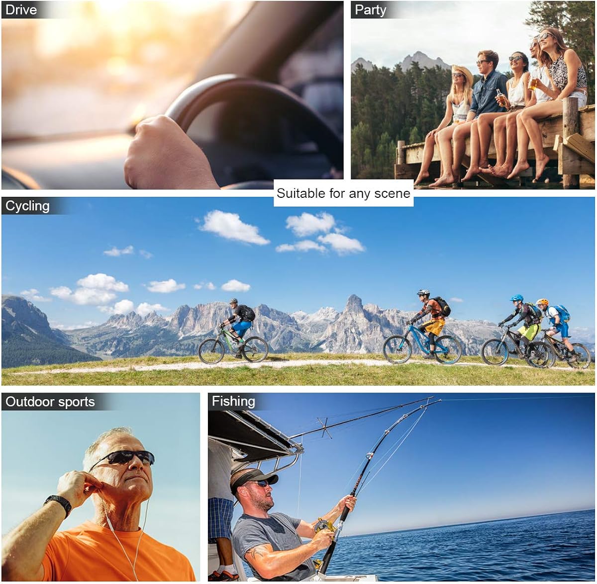 Miniatura 7 de Lentes de sol polarizados para hombres y mujeres gafas de conducción para ciclismo protección UV400 gafas antirreflejos