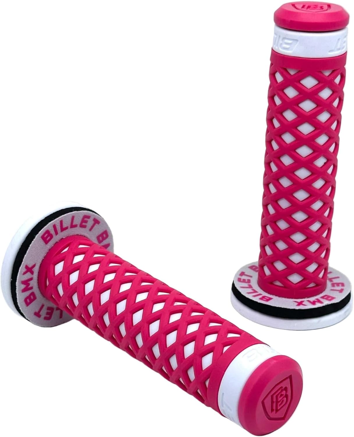 Billet BMX© Ultra Grips Diamond Series Handlebar Grips - Super Soft Grip w/Donuts for BMX Bikes, Mountain Bike, MTB, Beach Cruisers, eBikes, Scooters and All Bicycles w/ 7/8" or 22.2mm Handlebars