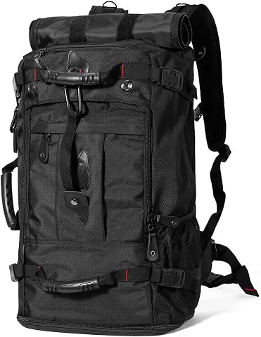 Youmian Large Capacity Travel Hiking Sports Carry-On Backpack and Duffle Bag (Bl