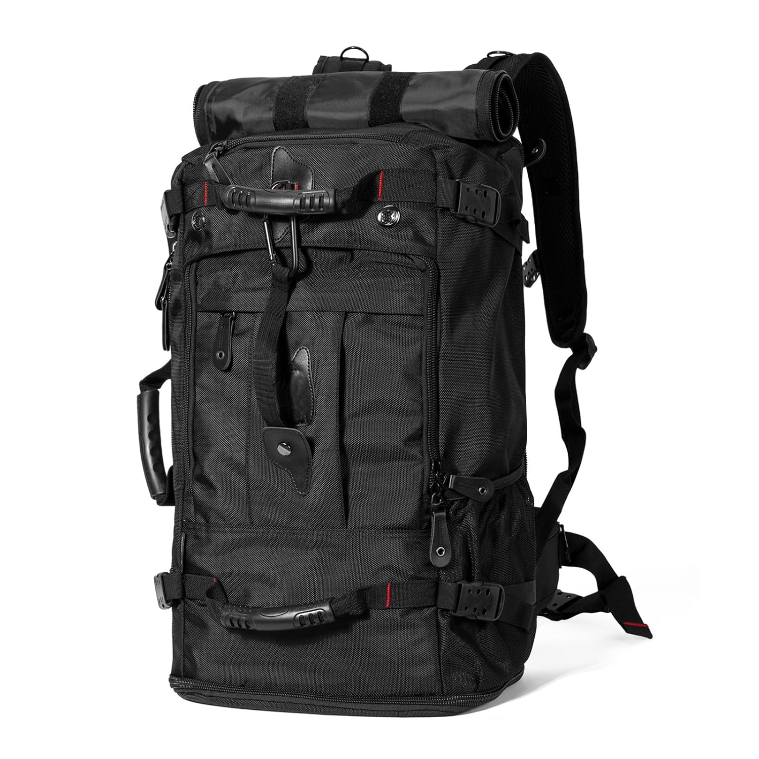 YOUMIAN Large Capacity For Travel Hiking Sports Carry On Backpack Durable Convertible Duffle Bag Laptop airplane black 60L-Large