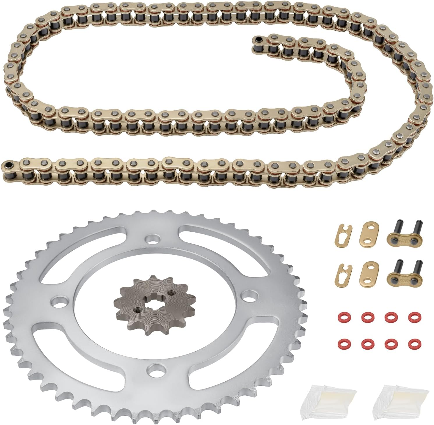 M MATI 98L X-Ring Drive Chain & Drive Sprocket Assembly for Honda TRX90X 2009-2024 Sportrax 90 TRX90 TRX90EX 1993-2008 0530-HF7-003 40540-HP2-671