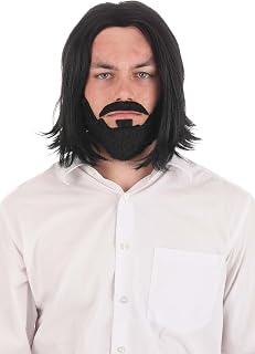 Men's Legendary Hitman Costume Wig and Beard Standard