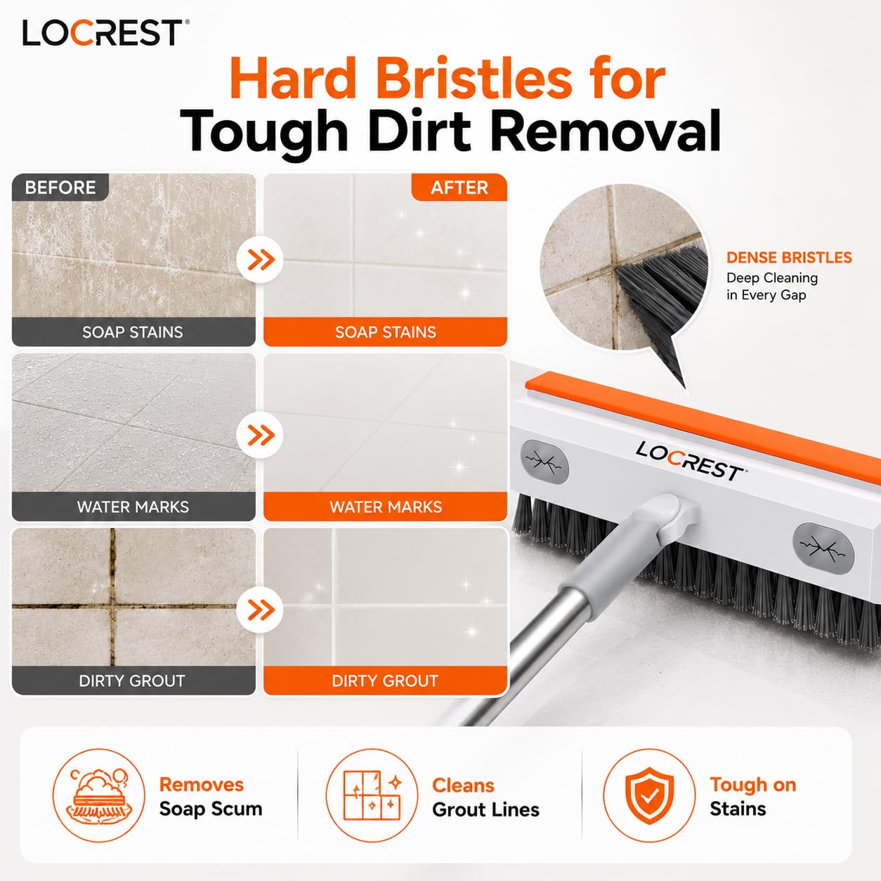 Bathroom & Floor Brush with Wiper - FREE SHIPPING -6