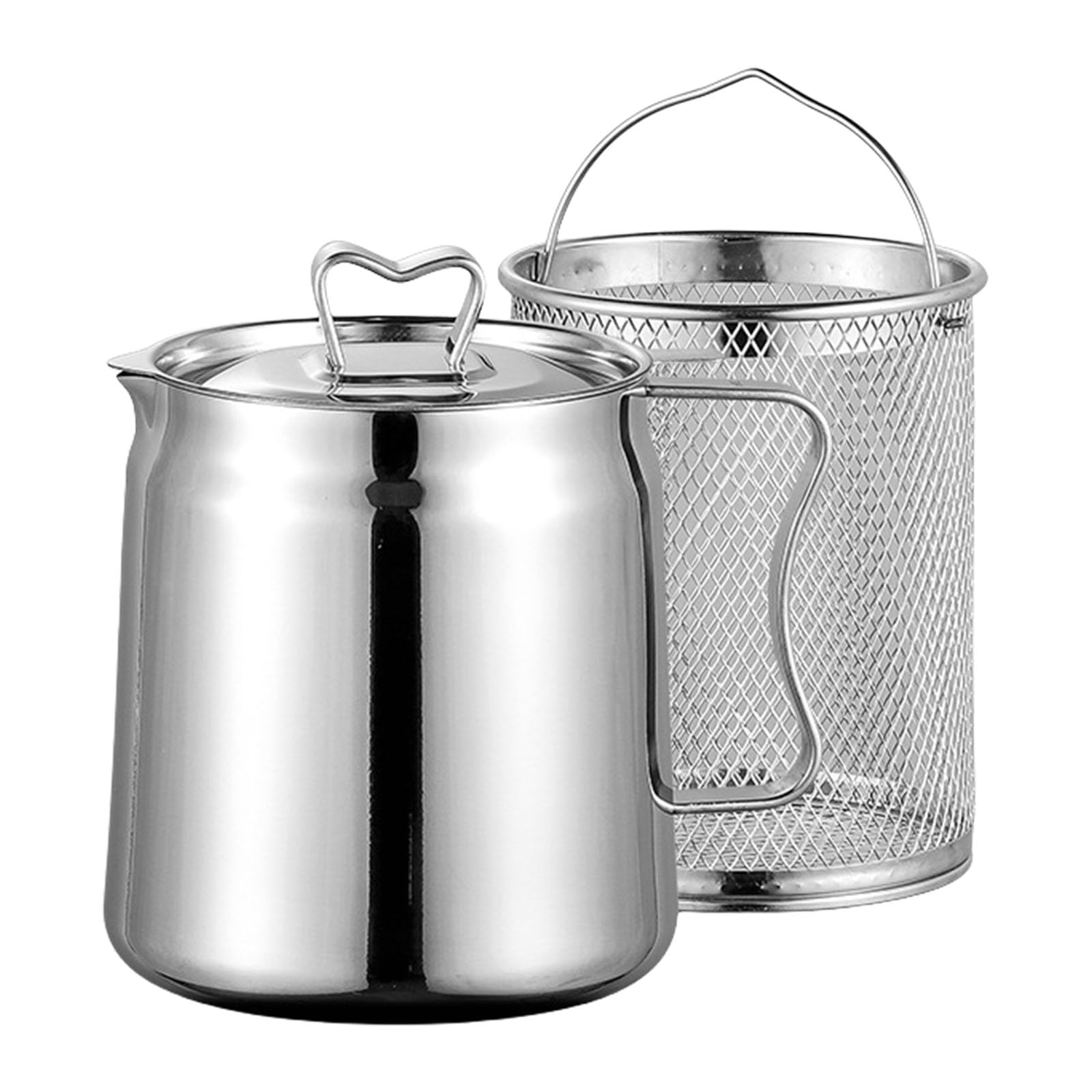carotoe Food-Grade Filtration Kettle with Quick-Clean Design, Stainless Steel Filter Pot for Safe Frying & Multipurpose Cooking Stainless Steel Pots with Lid