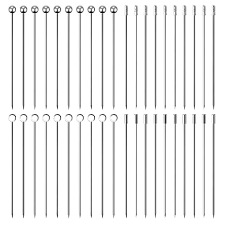 Lasiyanor Stainless Steel Picks, 40-pack