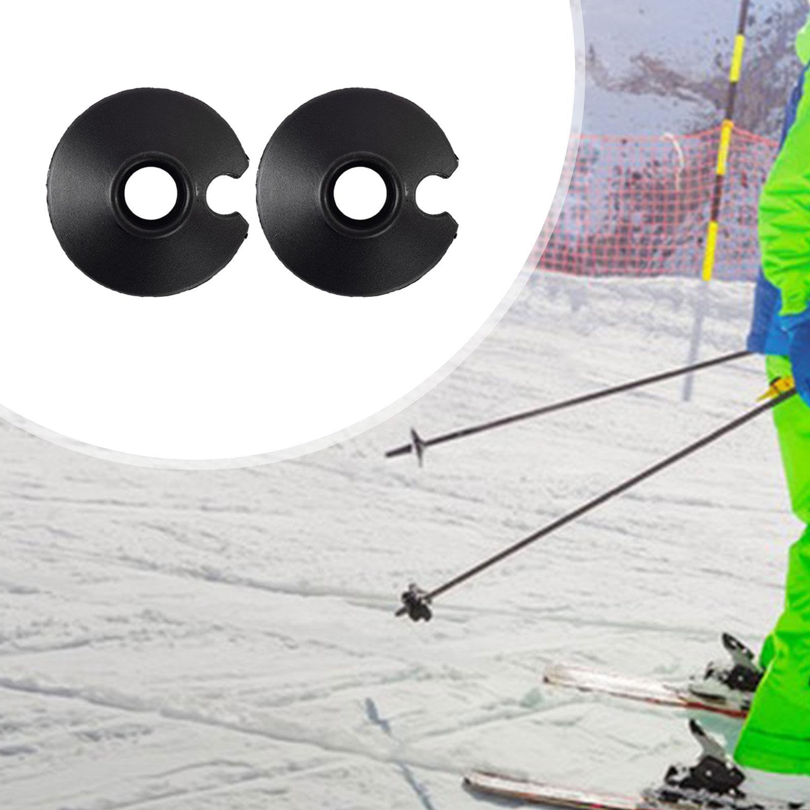 Paniers de Remplacement pour Bâtons de Ski, Rondelles de Neige en ABS Résistant au Froid, Accessoires de Pointe pour Extérieur, Noir