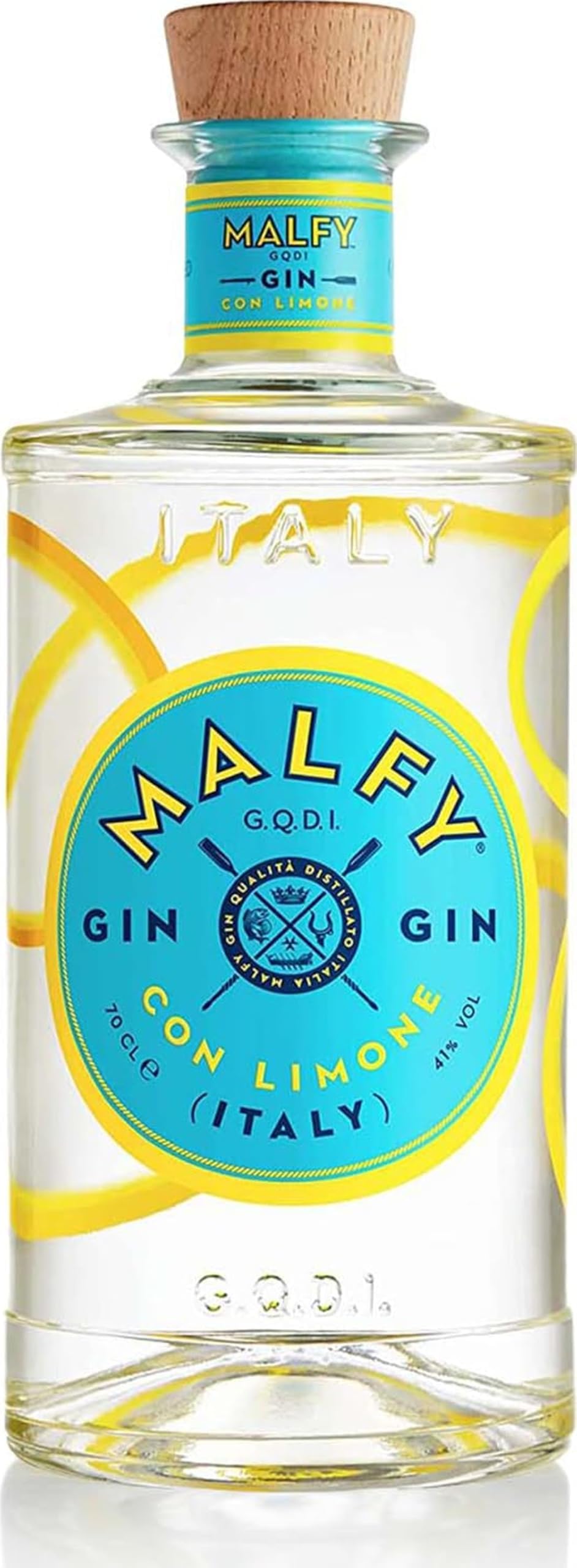 โ Malfy Lemon Flavoured Italian Gin, 41% ABV, 70cl | Inspired by the Amalfi Coast, Background Notes of Juniper, Distilled with Sun-Ripened Lemons