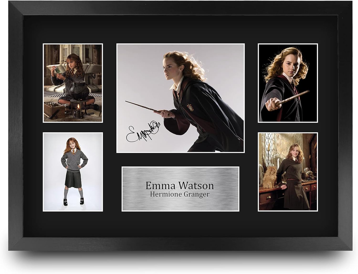 HWC Trading Emma Watson Harry Potter Hermione Granger 16 x 12 inch (A3) Printed Gifts Signed Autograph Picture Display for Movie Memorabilia Fans - 16" x 12" Framed
