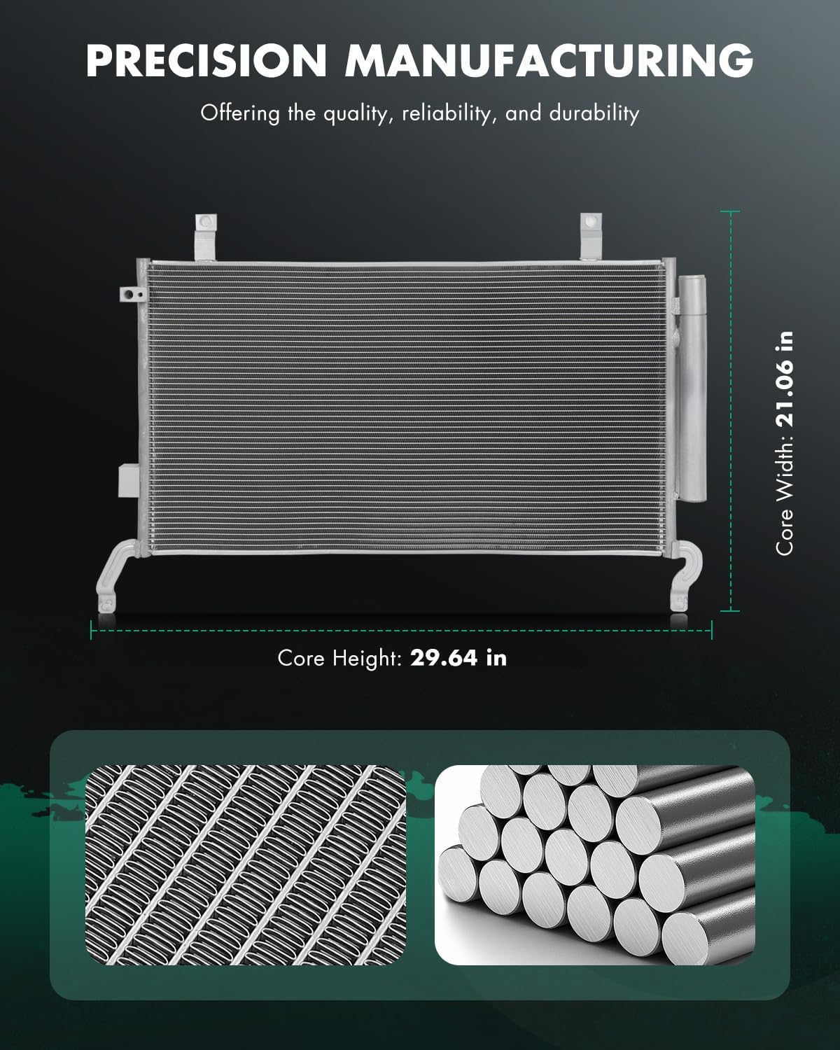 SCITOO Air Conditioning A/C Condenser Compatible for 2020-2023 for Subaru Legacy 2.4L 2020-2023 for Subaru Legacy 2.5L 2020-2023 for Subaru Outback 2.4L 2020-2023 for Subaru Outback 2.5L for DPI:30174