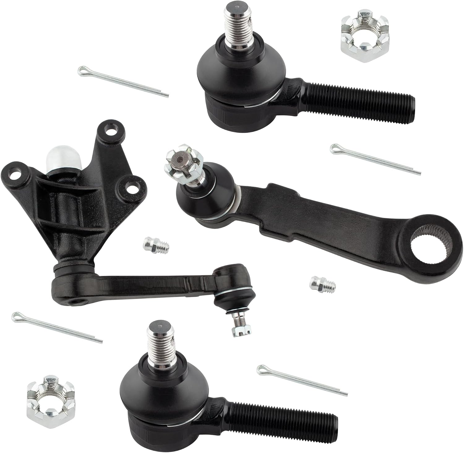 ES2376 K9422 K9424 Pitman Arm Idler Arm Front Outer Tie Rod Ends for Toyota 4Runner 1991 Toyota Pickup 4WD 1986-1995, Pack of 4