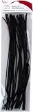Black Chenille Stem Pipe Cleaners, 3mm x 12 inch, 25 Pack