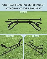 Vista 3 de SCITOO Accesorio universal para bolsa de golf Soporte para bolsa de golf/Estante de barra para asiento trasero de carrito de golf, apto para EZGO