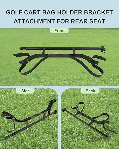 Miniatura 3 de SCITOO Accesorio universal para bolsa de golf Soporte para bolsa de golfEstante de barra para asiento trasero de carrito de golf, apto para EZGO TXT
