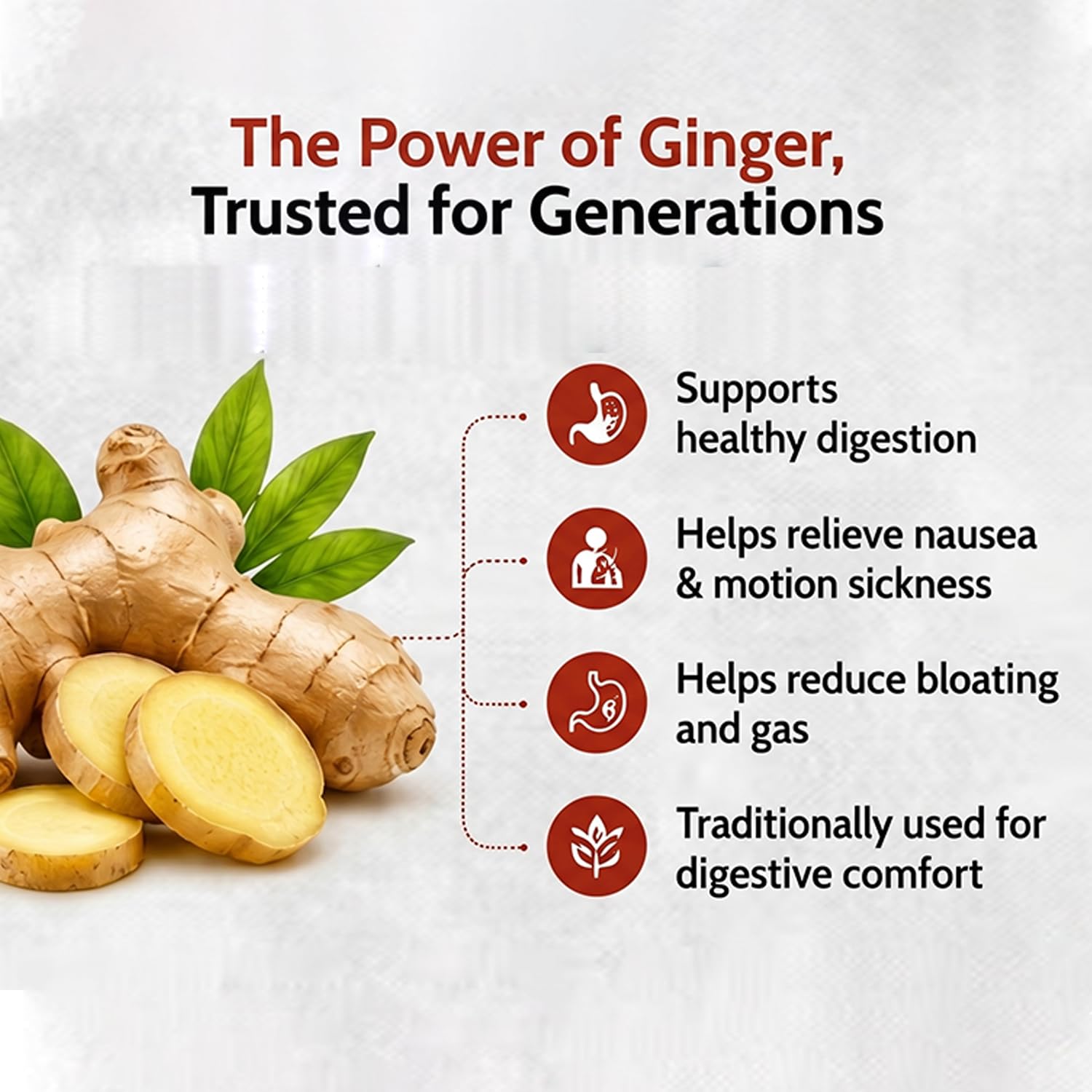 GINGER TABLET Organic Herbal Chewable Ginger Tablets with Orange Flavour | Natural Ayurvedic Sunth (Zingiber Officinale) 250mg | Supports Digestion, Cold & Cough Relief | 100 Tablets 3