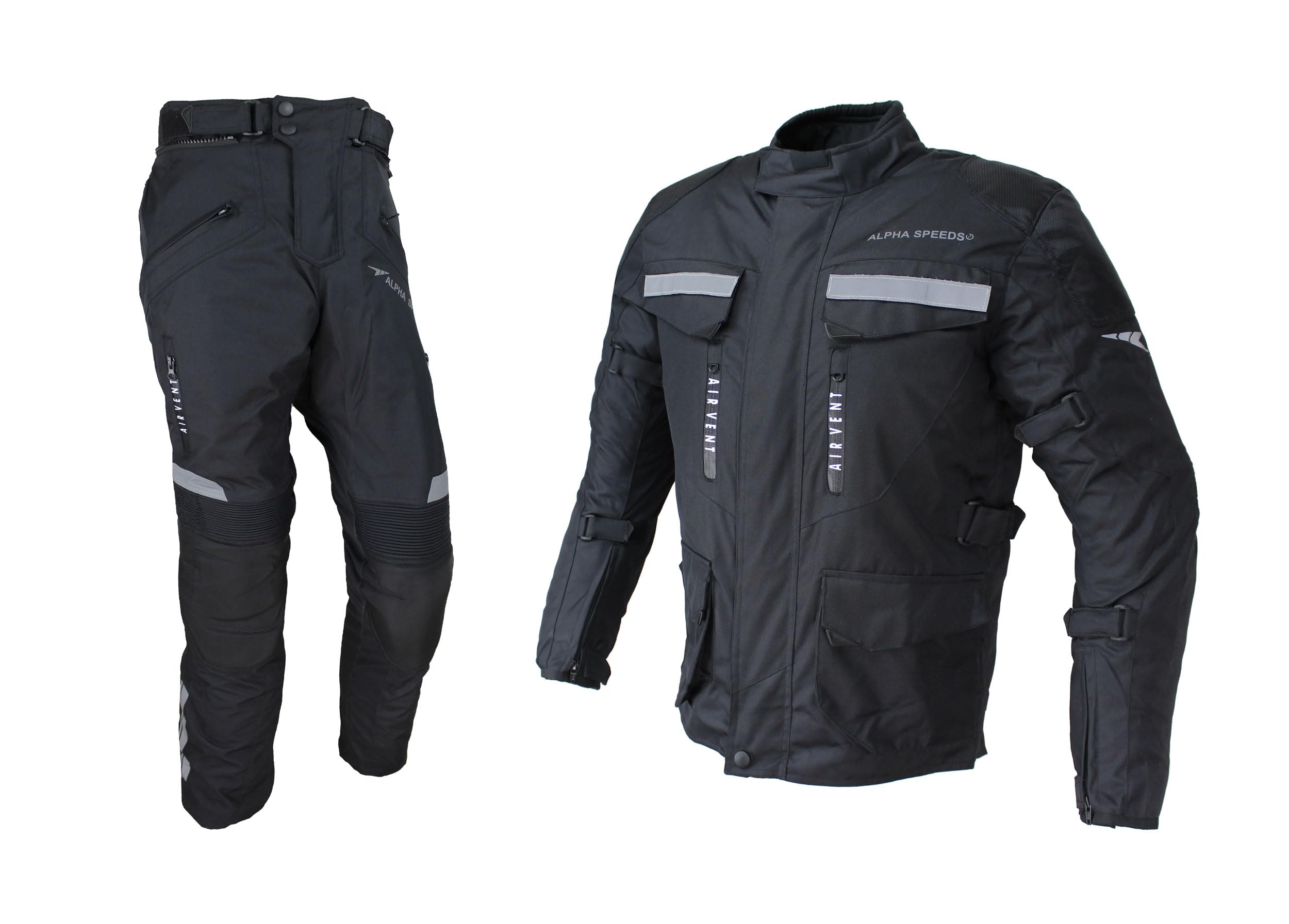 Euro Stars Motorrad Kombi Wasserdicht Jacke und Hose Mit Protektoren und Innenfutter Touring jacke Racing Kombi All Wetter Motorcycle suit 2 piece mit Protektoren