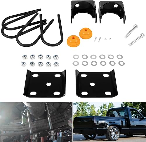 Kit de volteo de eje trasero de 6 pulgadas para bajar camionetas pickup para camiones Chevy Silverado C1500 y GMC C1500 de media tonelada 1988-1998