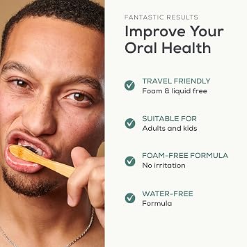 DENTTABS Teeth Cleaning Tablets with Fluoride - 4 Pack of 125 - The Full-Fledged Alternative to Toothpaste Mint - Vegan, Plastic-Free, Without Preservatives - Original DENTTABS Compostable Bag