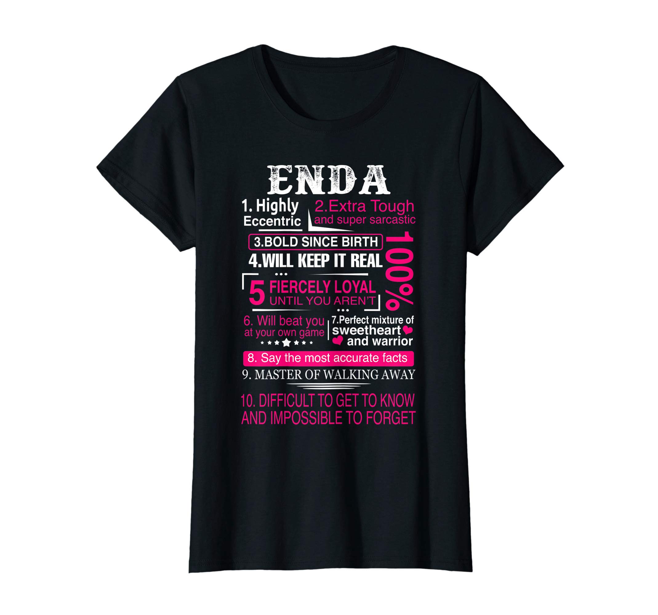Ten Facts About Women Name Is Enda First Name T-Shirt