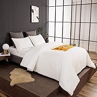 Vista 359 de CLOTHKNOW Juego de edredón de 3 piezas de color marrón caramelo, tamaño individual/individual XL, color terracota suave, color óxido con 2 fundas