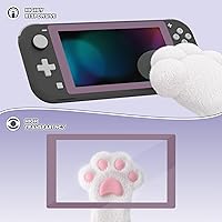 Vista 5 de eXtremeRate 2 Pack Dark Grayish Violet Border Transparent HD Saver Protector Film, Tempered Glass Screen Protector for Nintendo Switch Lite