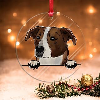 Christmas Ornament Watercolor Peeking Dog Mom Pet Lover Christmas Keepsake Acrylic Xmas Ornaments Austrian Pinscher Christmas Ornaments Pet Lover's Gift Christmas Decor Keepsake