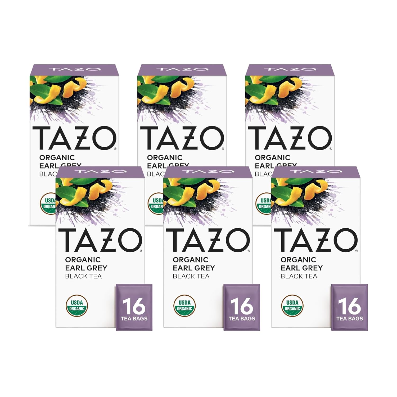 TAZO Tea Bags, Earl Grey, High Caffeine and Bold Flavor, 20 Tea Bags (Pack of 6)
