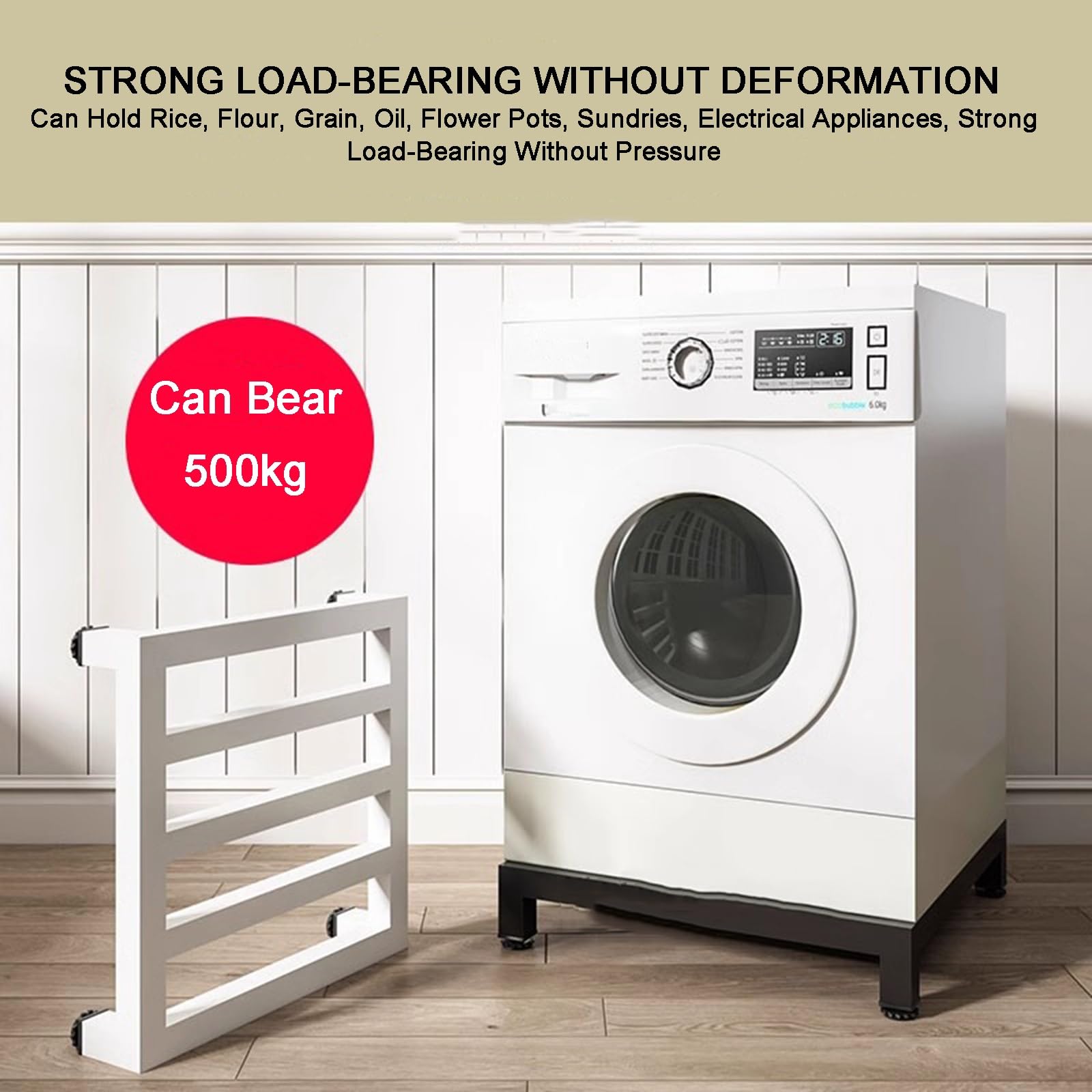 WIGING Metall Blumentopfständerfüße, Feuchtigkeitsbeständig Erhöhung Bodenpaletten, Möbel Geräte Kühlschrank Klimaanlage Untergestell Für Lagerhallen Küchen Geschäfte(Black,40x30x10cm)